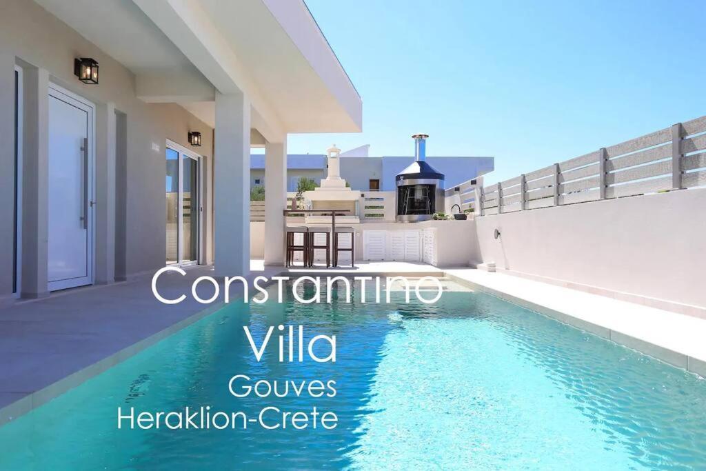 Villa Constantino With Heated Pool Kato Gouves المظهر الخارجي الصورة